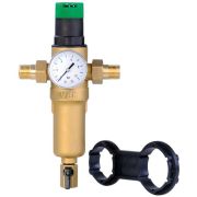 Фильтр VIEIR с регулятором давления и манометром 1/2quot; для гор. воды (10/1)
