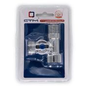 Кран CTM шар. д/быт. прибор. 1/2quot;х3/4quot;х1/2quot; г/ш/ш бабочка, хром CA3H1234