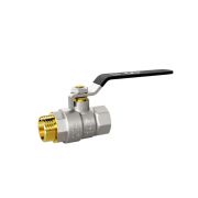 Кран шаровой латунный LD Pride 47.50.В-Н.Р Ду 50 Ру 25 (рычаг ст. с бир.)