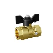 Кран шаровой латунный LD Pride 44.15.В-В.2М.Б Ду15М20Ру40 (ман.баб. с бир.)