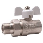 Кран VIEIR шар. с амер. 3/4quot; белые никель VR204-02B