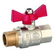 Кран ViEiR шаровый 3/4quot; ВН, кр. бабочка, никель (96/12) VR203-02