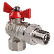 Кран шар. Valtec VT.228.N.06 BASE ВН 1quot; с американкой бабочка угловой