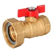 Кран Uni-Fitt ВВ 1quot;х1 1/2quot; с накидной гайкой и уплотнением