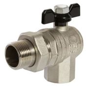 Кран VRT шаровой со сгоном угловой 1quot; бабочка