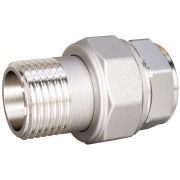 Соединение разъемное прямое (американка) LD DN32 вн-нр, латунь никелированная