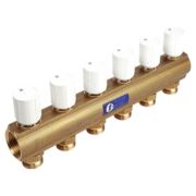 Коллектор Giacomini с термостатическими клапанами 1quot; x 18 /10, R553VY010