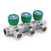 Коллектор VIEIR 3/4-16-3вых с регул. вентилями, еврок. VER-PRO VER403