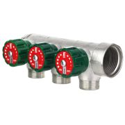 Коллектор модульный ELSEN 1quot; 4х3/4quot; ЕК TIN латунь