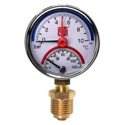 Термоманометр STI радиальный D63 120град. 10 bar УП (G1/2)