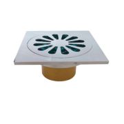 Трап VIEIR душевой, с сух.затвором, вертик. 100х100мм, латунь 40 VER10S