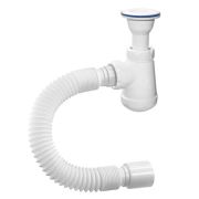 Сифон ОРИО для мойки (умыв-ка) 1 1/2 * 40 АВРОРА лит.вып, пласт.реш.D70 с гиб.труб 40*40/50 АВ-70021