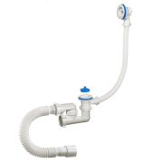 Сифон ОРИО для ванны 1 1/2 * 40 регул.,с пл.реш. D-70мм, с пер.и гибк.труб. 40-40/50 А-60089 (1/28)