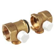 Элемент модульного коллектора Giacomini кр., с вентилями 3/4quot; x 16 x DN25 (2), R585TY104