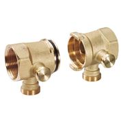 Элемент коллектора Giacomini кр., с отсечным клапаном 1quot; x 3/4quot;E x DN32 (2), R53STY106