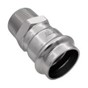 Соединитель VIEIR прямой нерж. сталь с нар.р. 22×1/2quot; VER-PRO (75/5)