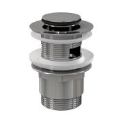 Водослив AlcaPlast для умывальника click/clack 5/4quot;, цельномет. с большой заглушкой A390