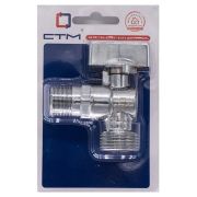 Кран шар. д/быт. прибор. угл. 1/2quot;х3/4quot; ш/ш с отражат. бабочка, удл. резьба, хром. CTM CAMR1234