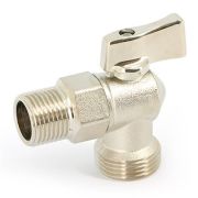 Кран Uni-Fitt Н 1/2quot;х3/4quot; для подключения стиральных/посудомоечных машин, никелированный