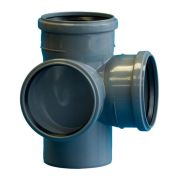 Крестовина Политэк Пайп двухплоскостная 110х110х110/87,5гр. ВК (20)