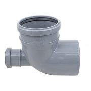 Отвод Политэк Пайп 110х90гр. с выходом 50 прямой ВК (35)