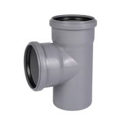 Тройник Ostendorf 90/50x87гр. HTEA Внутр.кан. PPS серый