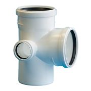 Крестовина Политэк Пайп двухплоскостная 110х110х50/87,5гр. для бесш. кан-и ПП правая (25)