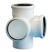 Крестовина Политэк Пайп двухплоскостная 110х110х110/87,5гр. для бесш. кан-и ПП (20)