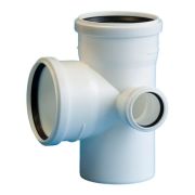 Крестовина Политэк Пайп двухплоскостная 110х110х50/87,5гр. для бесш. кан-и ПП левая (25)