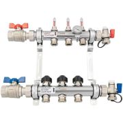 Комплект коллекторов REHAU HKV из нержавеющей стали на 3 контура с шаровыми кранами
