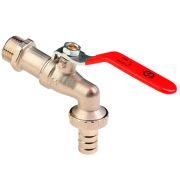 Кран шаровой латунный MVI BV.833.04 (1/2quot;,нар-штуцер, рычаг)