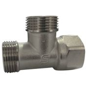Тройник SantechSystems лат Ду15 р/р/м никель