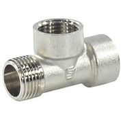 Тройник SantechSystems лат Ду15 м/м/р никель