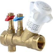 Клапан балансировочный Giacomini R206B ручной DN20 (3/4quot;) ВВ, Kvs-5.5м3/ч, со штуцерами и дренажём