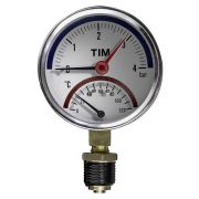 Термо-манометр TIM радиальный 6 бар, от 0гр. до 120гр., 1/2quot; НР, Y-80-6