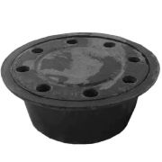 Трап Аквапромлит чугун вертикальный круглый с чугунной решеткой Ду50 ТУ BY 691322780.002-2020