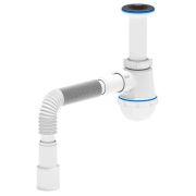 Сифон АНИ пласт д/кух мойки бутылочный 1 1/2quot;x40 с гофрой 40х40/50 вып литой D-70мм Грот A0515