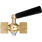 Кран Росма для манометра 3-ходовой латунь G1/2quot; ВР/ВР Ду 15