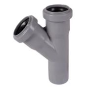 Тройник Ostendorf 90/75x87 HTEA Внутр.кан. PPS серый