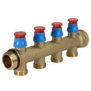 Коллектор сборный Giacomini с регулирующими клапанами 1quot; x 3/4quot;E /2, R583VY112