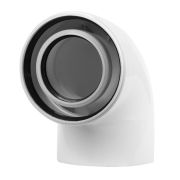 Отвод коаксиальный Royal Thermo 80/125, 90 гр. M/F для конденсационных котлов