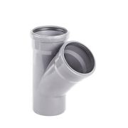 Тройник ХЕМКОР НПВХ ВК 110х110 мм, 45 гр.