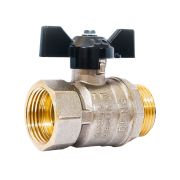 Кран шаровой латунный LD Pride 47.15.B-Н.Б Ду 15 Ру 40 вн-нр, (бабочка с биркой)