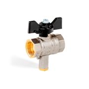 Кран шаровой латунный LD Pride 45.15.В-В.Т.Б Ду15 Ру40 для подключения термодатчика, вн-вн (бабочка)