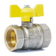 Кран шаровой латунный LD Pride 47.15.В-В.Б GAS (бабочка)