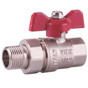Кран ViEiR шаровый с американкой 1 1/4quot; НВ, кр. бабочка VR204-04