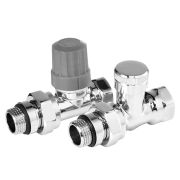 Набор термостатический для радиатора прямой ROYAL THERMO Design 1/2quot; Click (Хром)