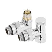 Набор термостатический для радиатора угловой ROYAL THERMO Design 1/2quot; Click (Хром)