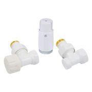 Комплект подключения угловой STANDARD MINI 1/2quot; (белый) с термоголовкой MINI DIAMANT М30х1,5