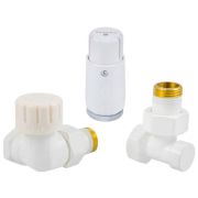 Комплект трехосевой SCHLOSSER STANDARD MINI 1/2quot; правый, белый, с термоголовкой MINI M30x1,5